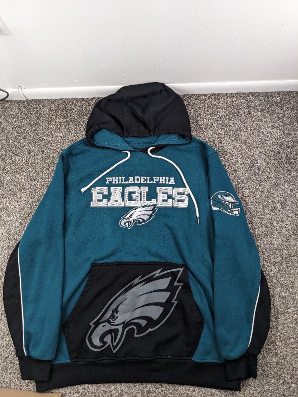 Philadelphia Eagles Hoodie G-III Fleece Lined Embroidered Sweatshirt Mens 2XL